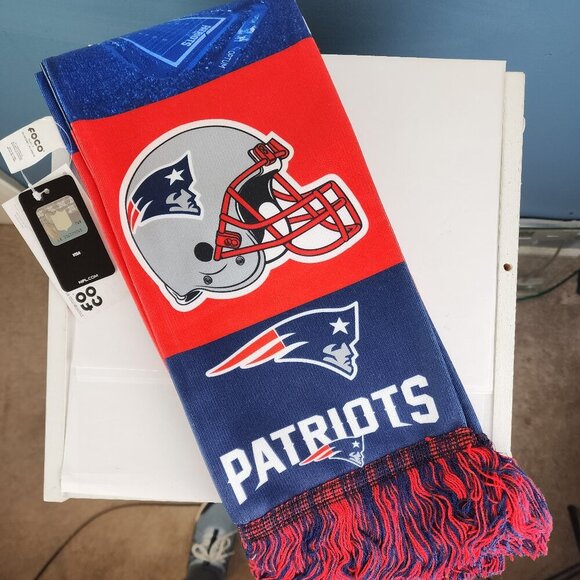 Foco NFL Polyester New England Patriots Scarf NWT - Picture 1 of 4